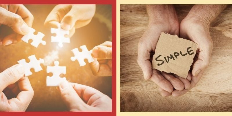 Beitragsbild Einfach oder komplex Einfach Komplex Puzzle Hände