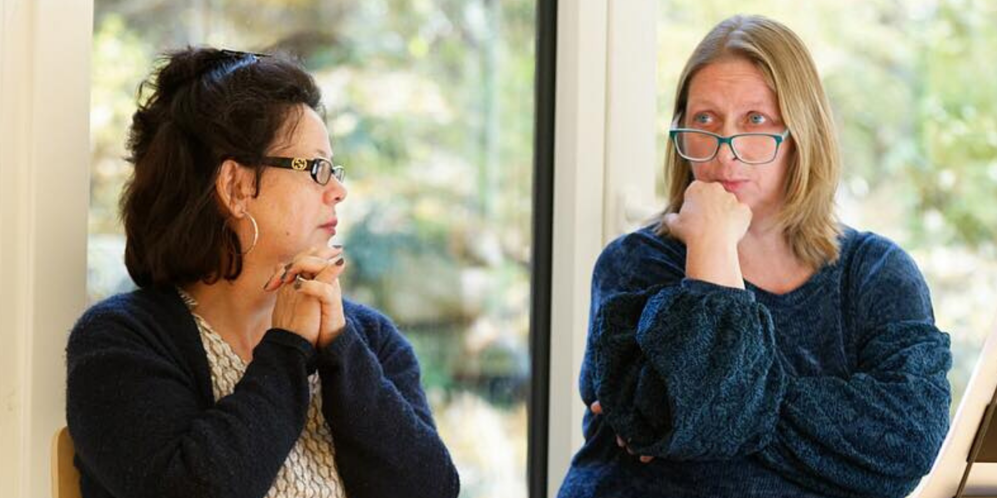 Hilkea Knies und Ulla Keller beim Unterrichten, Team teachning