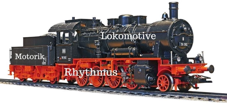 Lokomotive als Zeichen für Rhythmus und Motorik