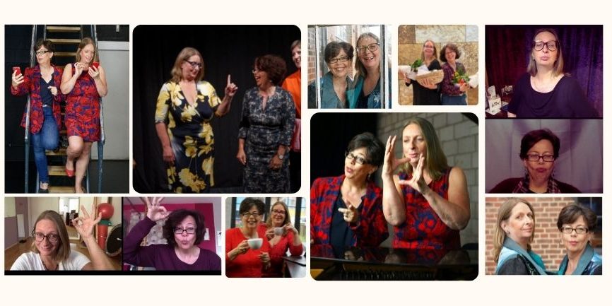 Pale Yellow and Blue Rounded Square Photo Collage (941 x 433 px)